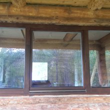 Pirts lodziņš guļbūvē